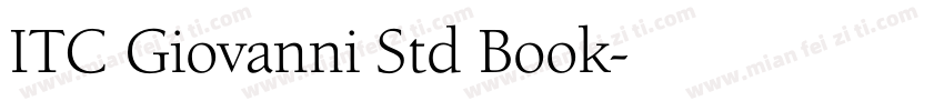 ITC Giovanni Std Book字体转换